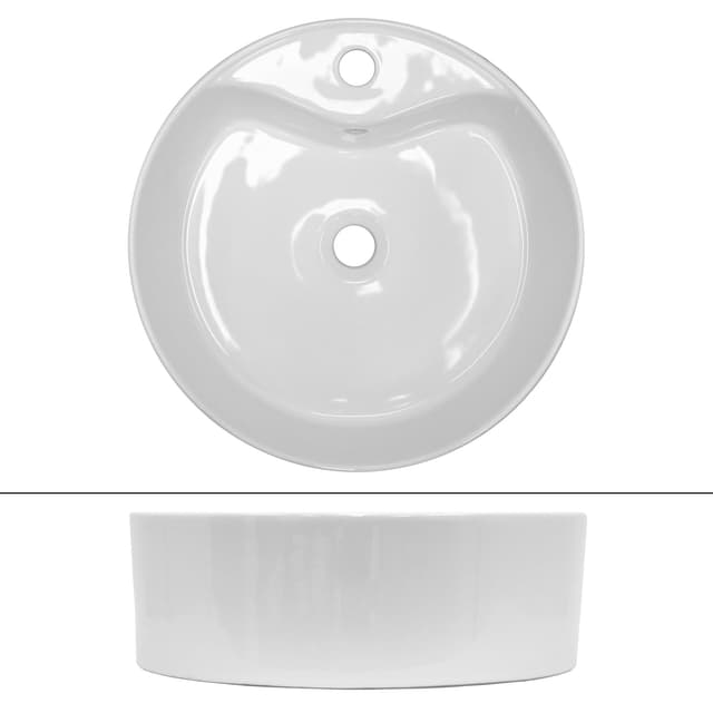 ECD Germany håndvask 420 x 420 x 170 mm keramik hvid