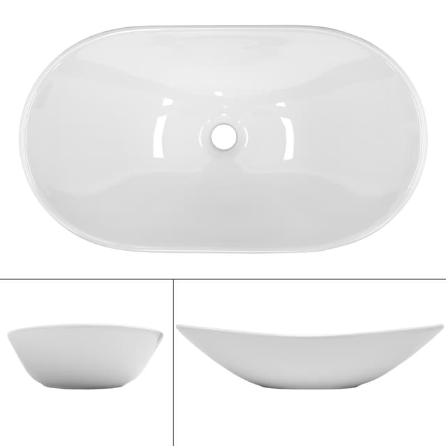 ECD Germany Design tvättställshållare 640x365x130 mm, tillverkad av vit keramik