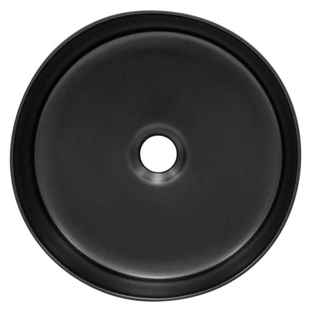 ECD Germany Design tvättställsunderlägg Ø 355 x 120 mm, rund keramik vit