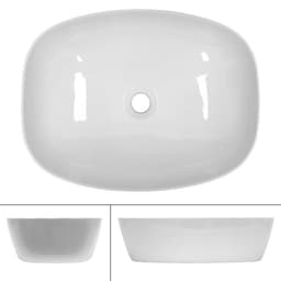 ECD Germany håndvask håndvask - 505x385x135 mm -keramisk hvid