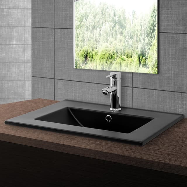 ECD Germany Tvättställ 610 x 465 x 175 mm keramik vit