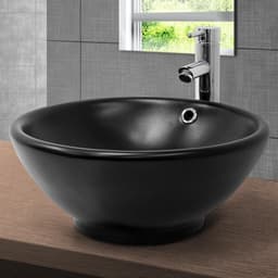 ML-Design Svart tvättställ i matt keramik Ø 420x170 mm