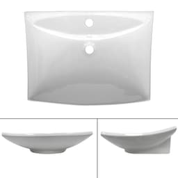 ECD Germany håndvask 605x460x165 mm - keramik - hvid