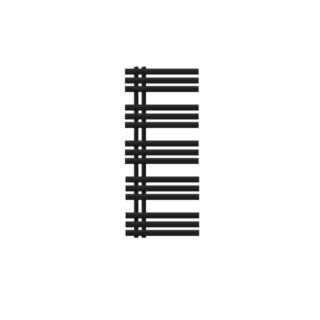 Design badrumsradiator Iron EM 500x1200 mm svart matt LuxeBath