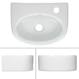 Keramiskt handfat för fåfänga bänkskiva handfat handfat 335 x 255 mm