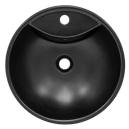 ECD Germany Design håndvask Ø 455 x 185 mm, fremstillet af keramik - rund - hvid