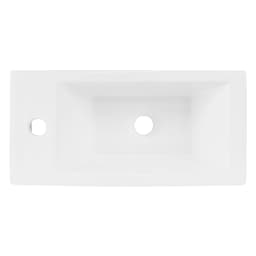 ML-Design Valkoinen keraaminen pesuallas 51x25x13 cm, kulmikas