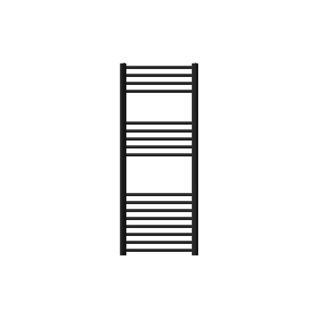 Badrumsradiator Sahara sidoanslutning, svart 50x120cm
