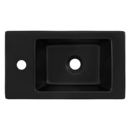 ML-Design Keraaminen pesuallas musta 46x26x11 cm, kulmikas 46x26x11 cm.