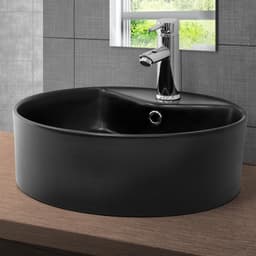 ML-Design Musta mattapintainen keraaminen pesuallas Ø 460 x 155 mm