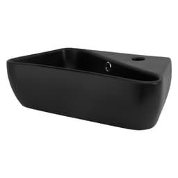 ML-Design Keramiskt tvättställ svart 45x27x13 cm vinklat