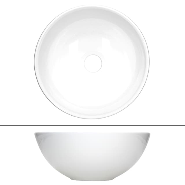 ML-Design keramisk håndvask i hvid højglans, Ø 28x11,6 cm