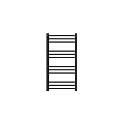 Badrumsradiator Sahara sidoanslutning, svart 50x80cm