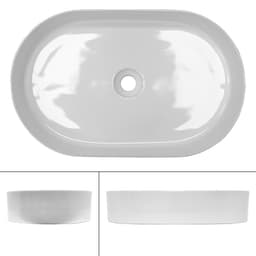 Keramisk håndvask forfængelighed bordplade vask håndvask 605 x 380 mm