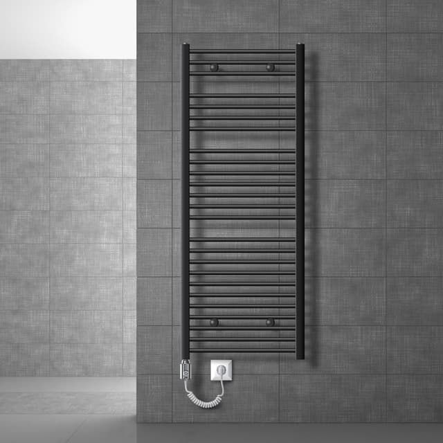 Elektrisk badeværelsesradiator 900W 600x1500 mm antracit