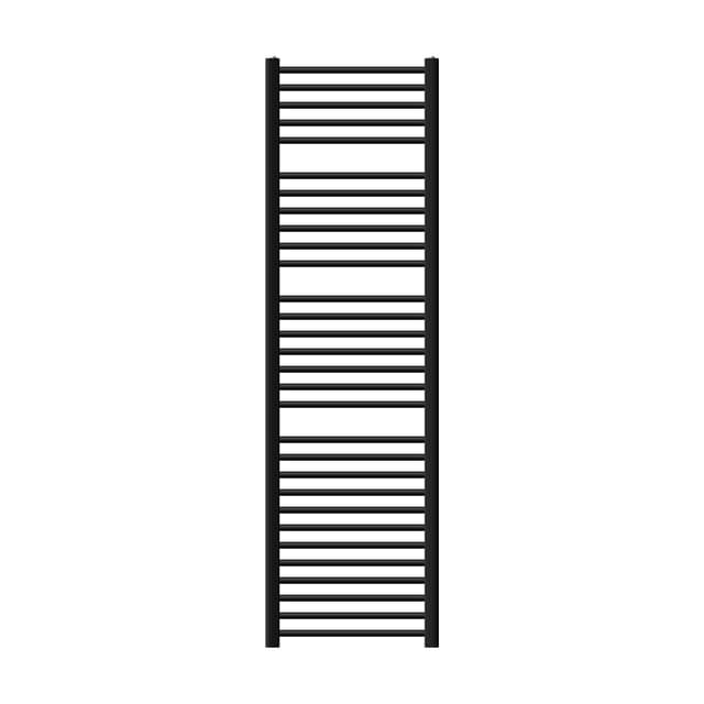 Badrumsradiator Sahara sidoanslutning, svart 50x180cm