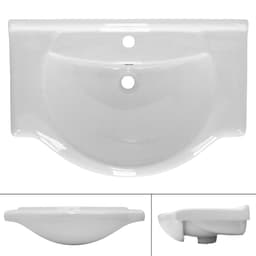 ML Design keramisk vask hvid 77x21,5x51,5 cm, indbygningsvask