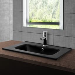 ML-Design Håndvask Keramik sort mat 61x16,5x46 cm