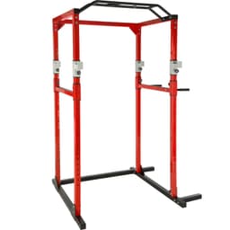 tectake Power Rack træningsstativ 120 x 142.5 x 215 cm Sort/Rød