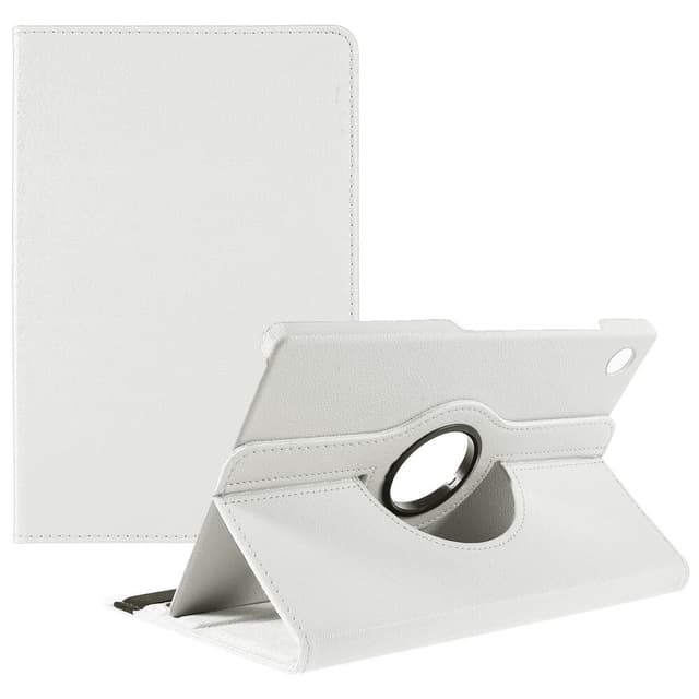 SKALO Samsung Tab A9+ 360 Litchi Flip Cover - Hvid