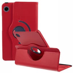 SKALO Samsung Tab A9 360 Litchi Suojakotelo - Punainen