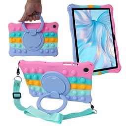 SKALO Samsung Tab A9+ Stødresistent Armor Popit silikone Cover - Rainbow