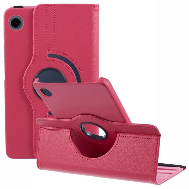 SKALO Samsung Tab A9 360 Litchi Fodral - Cerise