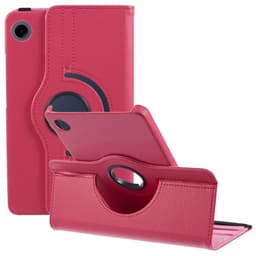 SKALO Samsung Tab A9 360 Litchi Suojakotelo - Cerise