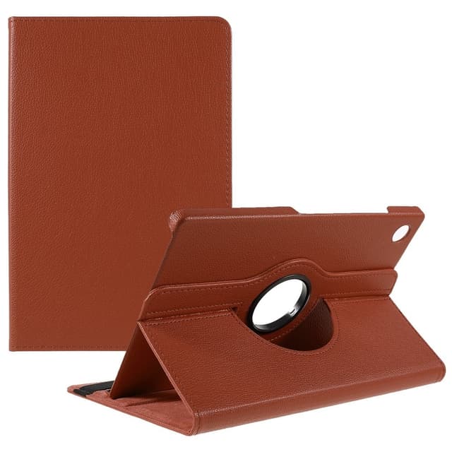 SKALO Samsung Tab A9+ 360 Litchi Fodral - Brun