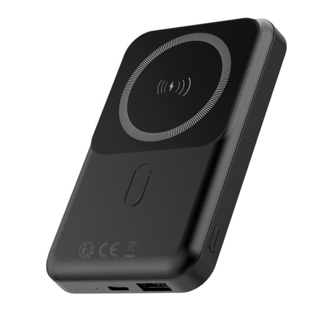 Forever MATB-100 Powerbank med trådløs opladning, PD QC 22,5W 10000 mAh, Sort