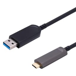 NÖRDIC 10m Active AOC Fiberkabel USB 3.2 Gen2 USB-A til USB-C 10Gbps