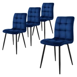 ML-Design Ruokailutuoli 8 kpl, tummansininen, metallijalat