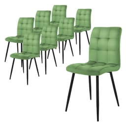 ML-Design Spisebordsstol sæt med 8, salvie med metalben
