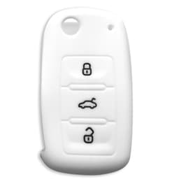 Bilnøkkelveske for Langxing, 3 knapper Hvit