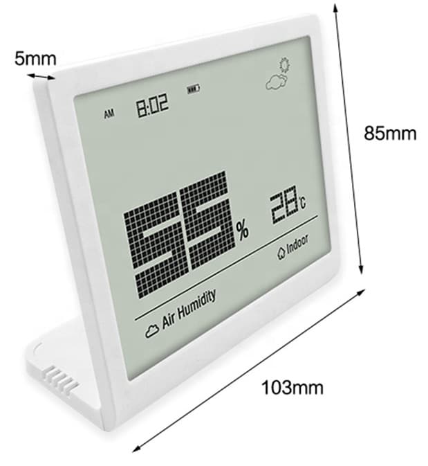 Arida CH908 Hygrometer Väderstation Hvit