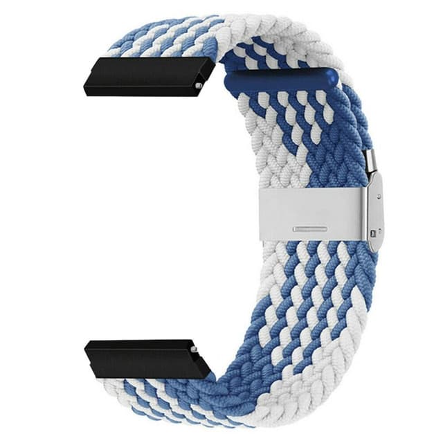Flätat klockarmband Garmin Forerunner 245 Music - Blåvit