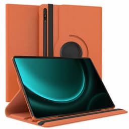 360° roterbar deksel Samsung Galaxy Tab S9 FE Plus - Oransje