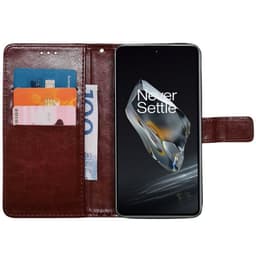 Lompakkokotelo 3-kortti OnePlus 12 - Ruskea