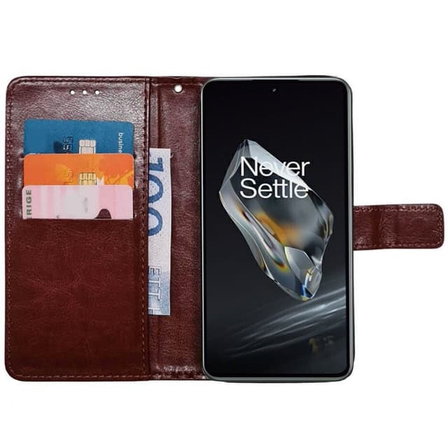 Plånboksfodral 3-kort OnePlus 12 - Brun