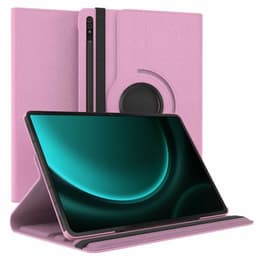 360° roterbar deksel Samsung Galaxy Tab S9 FE Plus - Lyserosa