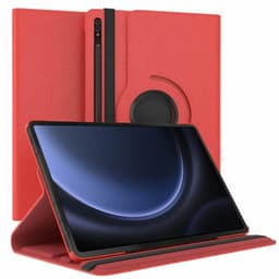 360° roterbar deksel Samsung Galaxy Tab S9 FE - Rød
