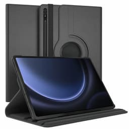 360° roterbar deksel Samsung Galaxy Tab S9 FE - Sort