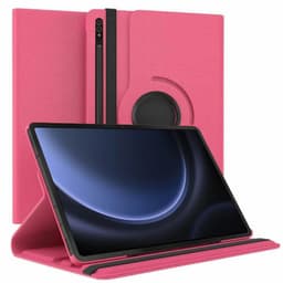 360° roterbar deksel Samsung Galaxy Tab S9 FE - Mørkrosa