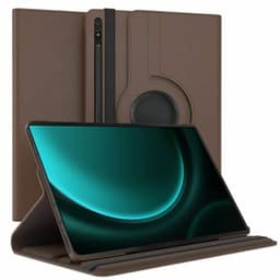 360° käännettävä kotelo Samsung Galaxy Tab S9 FE Plus - Ruskea