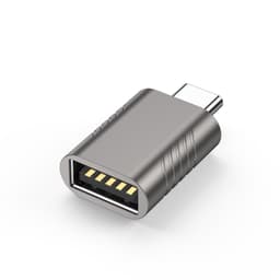 USB 3.2 hunn til Type-C hann OTG-adapter 10 Gbps Grå