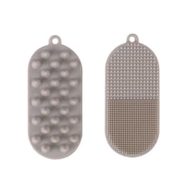 Scalp massager schampo borste & kroppsscrubber & ansiktsrengöringsbors