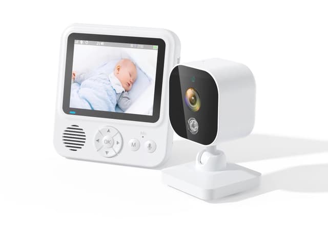 Videomonitor med kamera 2.4G-överföring, babyvakt med 2-vägsljud, infrarött mörkerseende