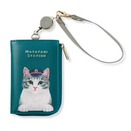 Cat kredittkortholder liten nøkkelring lommebok Tre