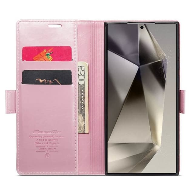 CaseMe Wallet 2-kort Samsung Galaxy S24 Ultra - Lyserød
