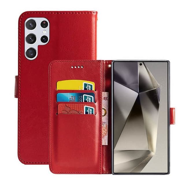 Lommebokdeksel 3-kort Samsung Galaxy S24 Ultra - Rød